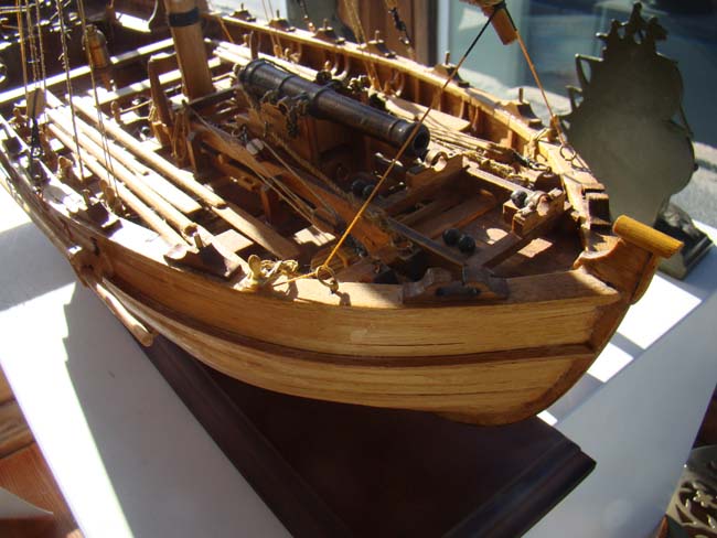 A highly detailed 1:16 scale model of an early 19th century British gunboat — image 8